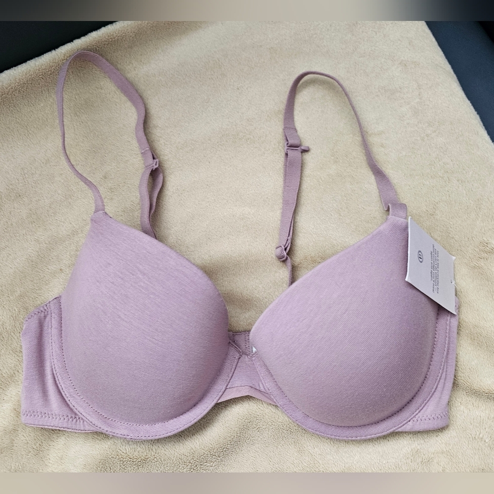 Auden Light Purple "The Everyday" Demi Coverage, Lightly Lined T-shirt Bra. NWT - Picture 2 of 8